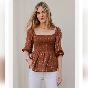 Matilda Jane Good Hart Womens Kimbell Rust Orange Top Large